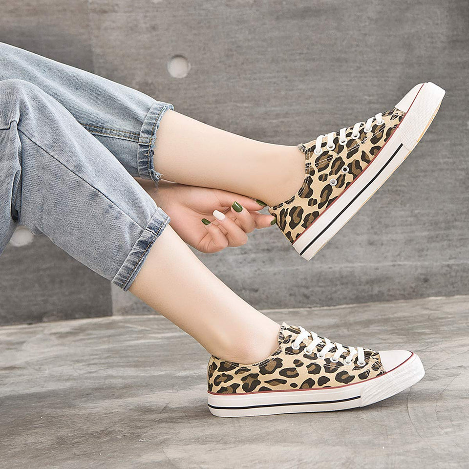 ZGR Zapatilla de lona para mujer, con cordones, color blanco y negro