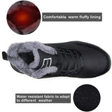 BomKinta - Botas de nieve para mujer, superficie resistente al agua, antideslizante, suela suave, forro de pelo cálido, botines de invierno