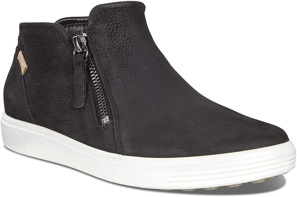 ECCO - Zapatilla para mujer con cremallera de corte bajo, suave 7