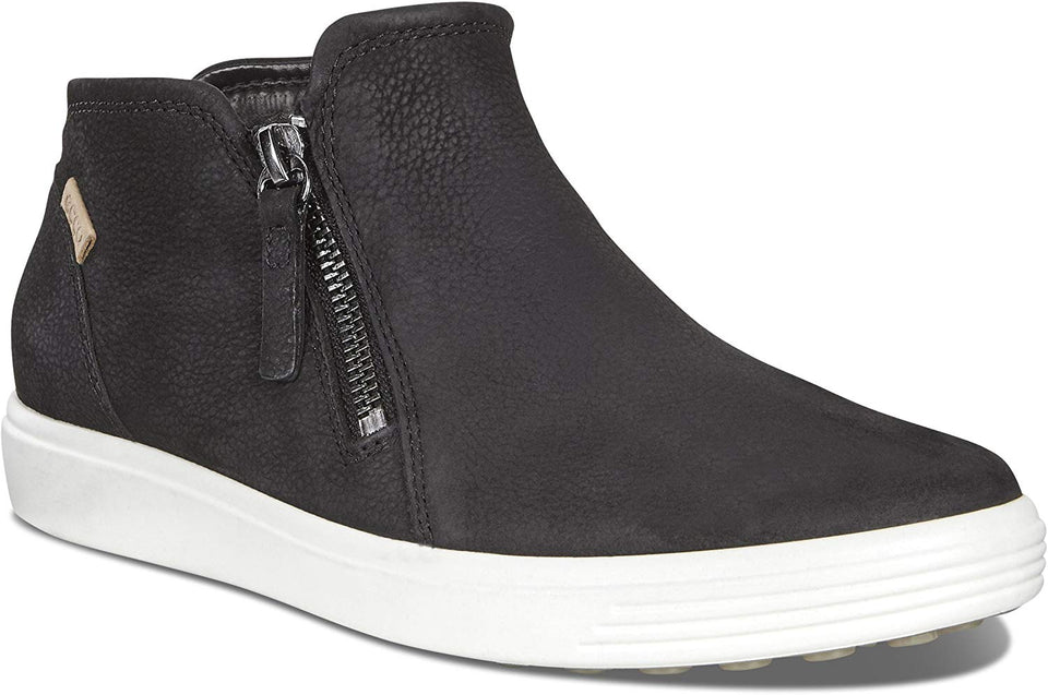 ECCO - Zapatilla para mujer con cremallera de corte bajo, suave 7