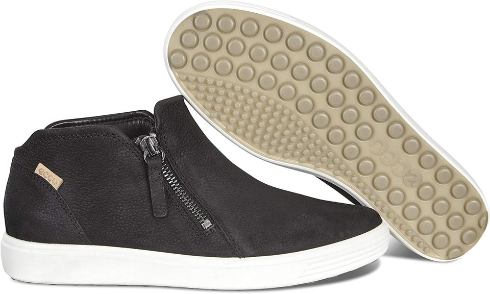 ECCO - Zapatilla para mujer con cremallera de corte bajo, suave 7