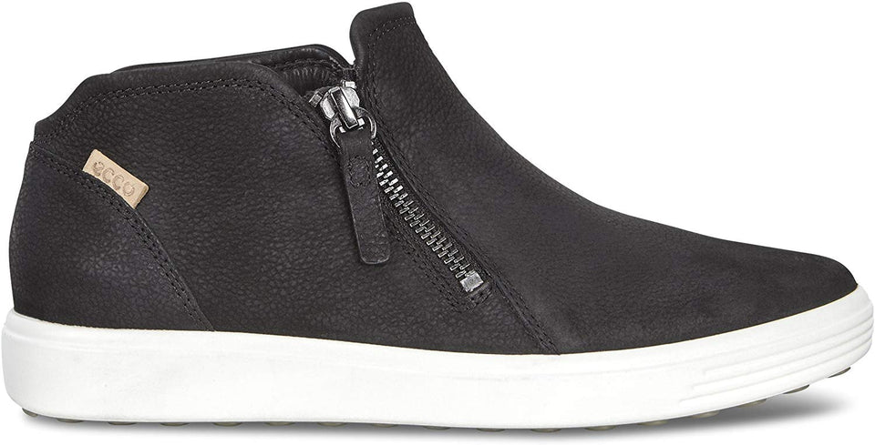 ECCO - Zapatilla para mujer con cremallera de corte bajo, suave 7